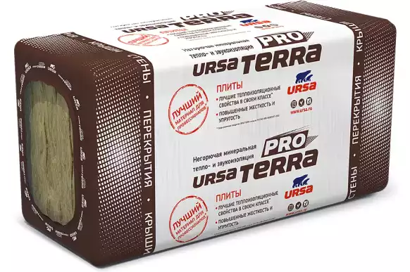 Минеральная вата URSA ТERRA 34 PN PRO (1000х610х100 мм) 4 шт фото